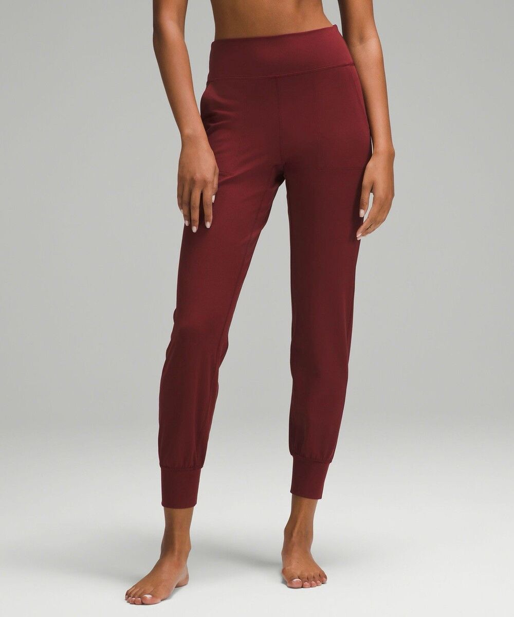 Lululemon Align High Rise 28” Jogger Women Size 8 Red Merlot Activewear W5DH6S